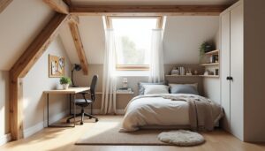 découvrez comment aménager les combles pour créer un espace confortable et fonctionnel destiné à accueillir un étudiant de la famille, alliant praticité et optimisation de l'espace.